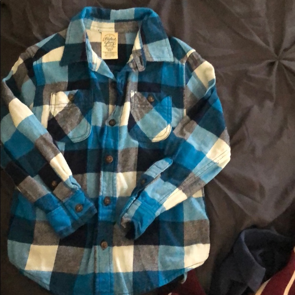 Boys long sleeve flannel shirt